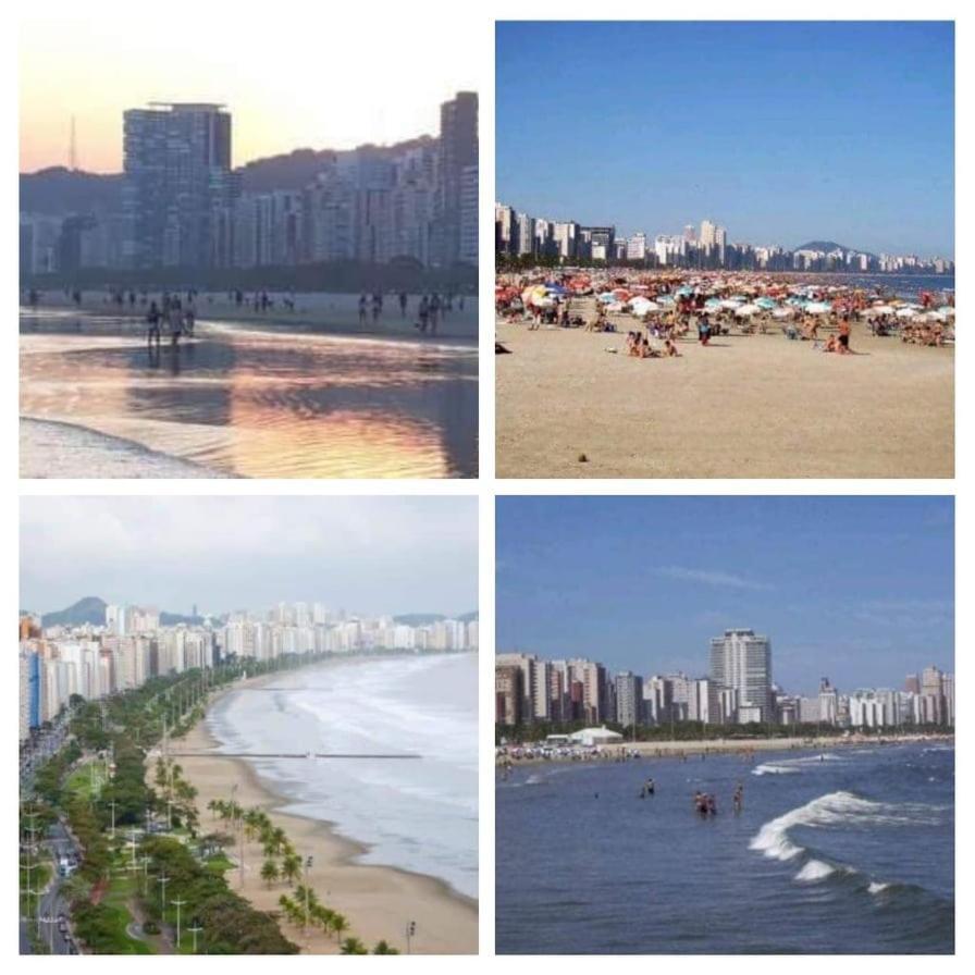 100 Mts Praia Roupa Cama Toalha Banho Wi-Fi Ar Condicionado Portaria 24 Horas Santos  Bagian luar foto